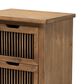Baxton Studio Clement 2-Drawer End Table in Medium Oak, , large