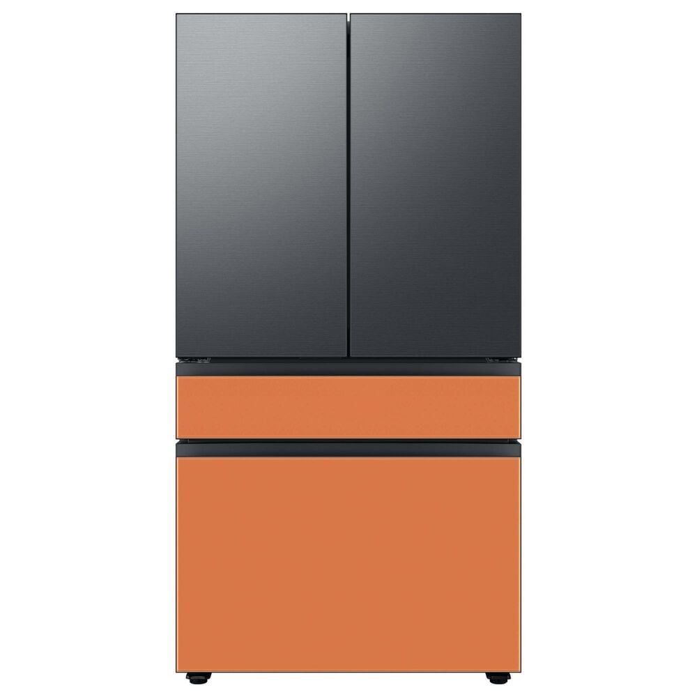 Samsung Bespoke Bespoke 4-Door French Door Refrigerator Top Panel in Matte Black Steel, , large