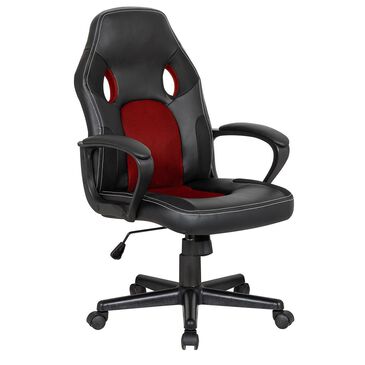 Global Seating Racing Style Gaming Chair in Black and Red, , large