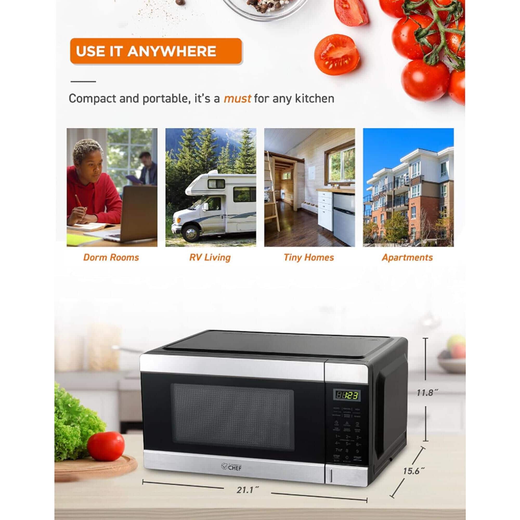 W Appliance Company Llc Commercial Chef 1.1 Cu. Ft. Microwave Oven