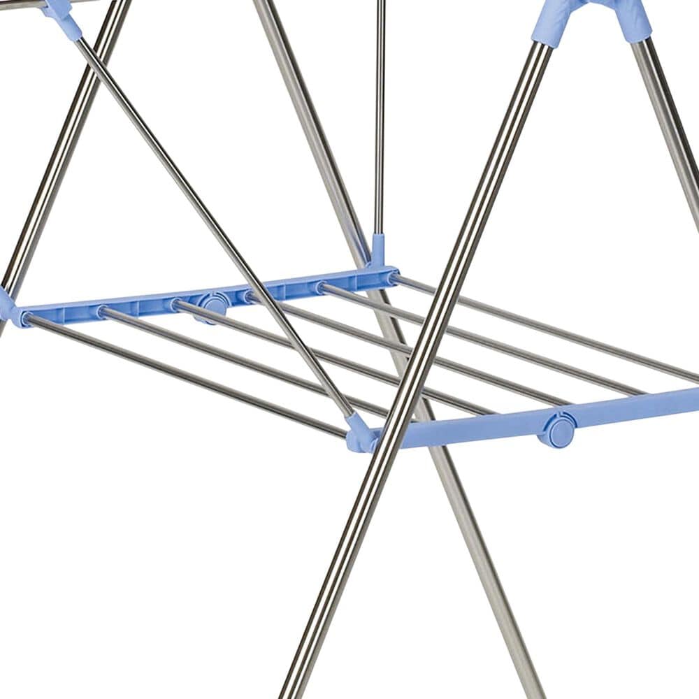 Household Essentials Gullwing Folding Clothes Drying Rack in Silver, , large