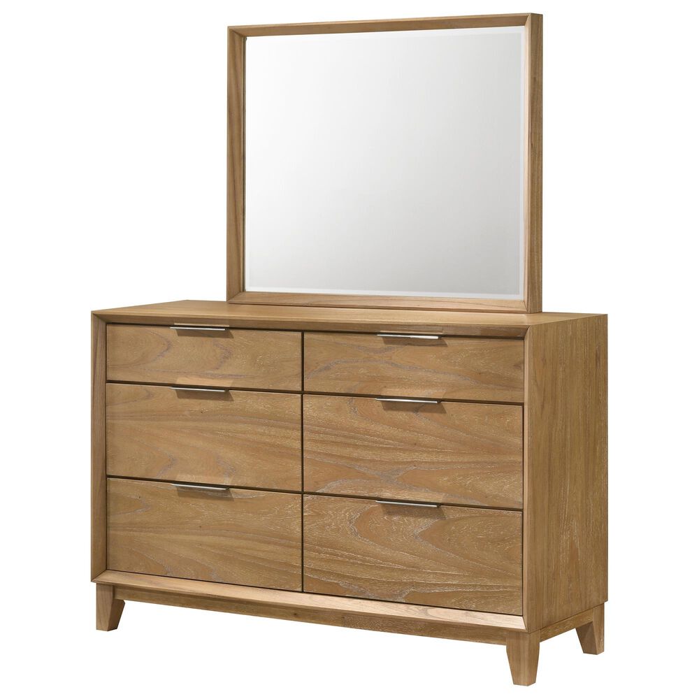 Crown Mark Florian 4 Piece Queen Storage Bed in Light Brown, , large