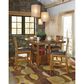 Ashley Ralene 7-Piece Counter Height Dining Set in Medium Brown, , large