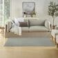 Nourison Courtyard Ivory and Aqua 4" x 6" Indoor/Outdoor Area Rug, , large