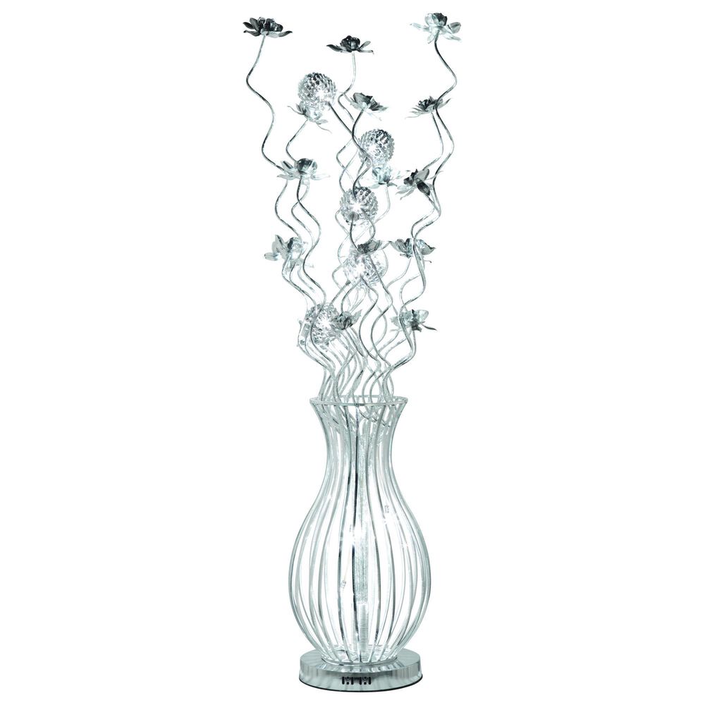 Anthony California Flower Floor Lamp in Chrome, , large