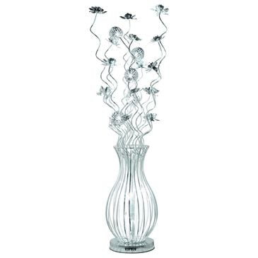 Anthony California Flower Floor Lamp in Chrome, , large