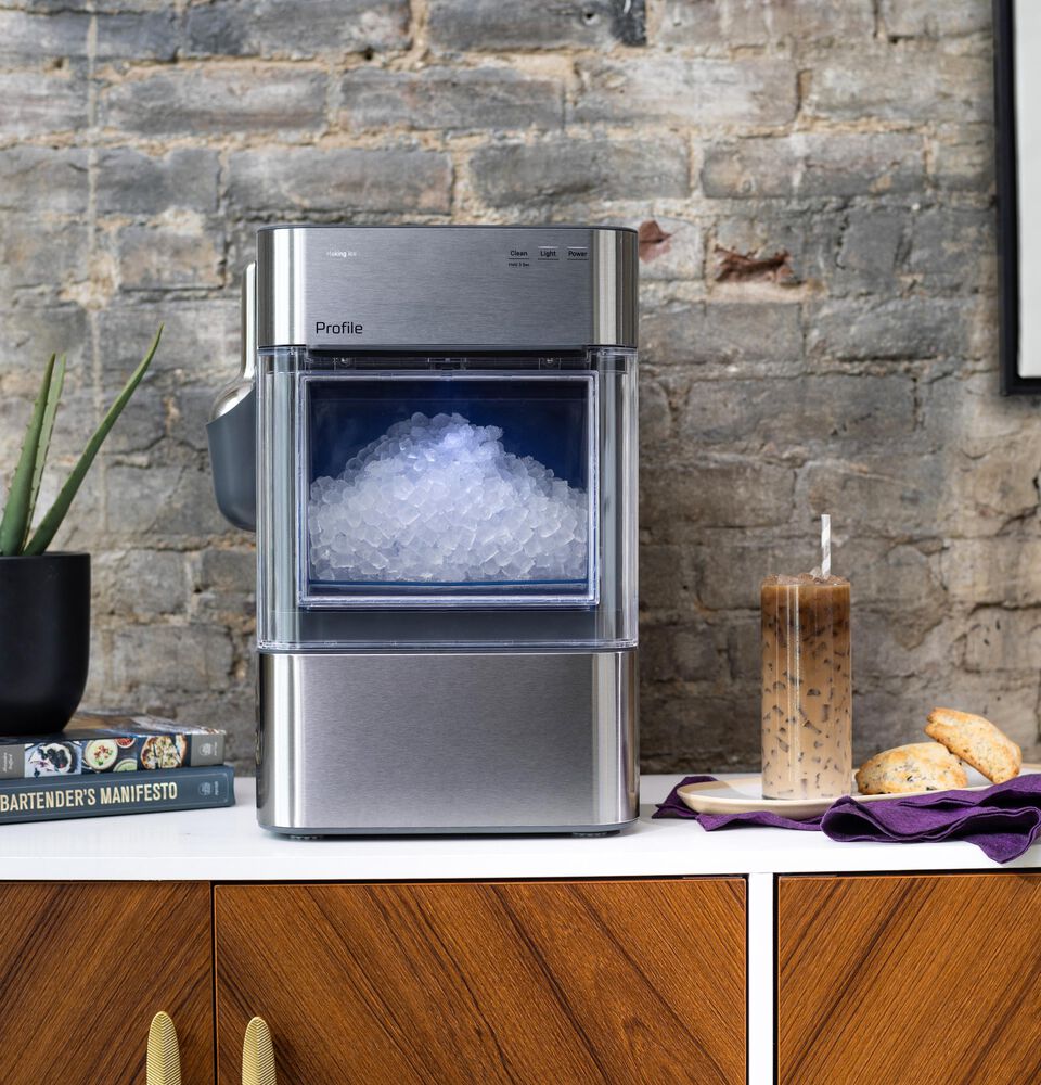 GE Profile Opal 2.0 Ultra Nugget Ice Maker with Scale Inhibiting Filter in Stainless Steel, , large