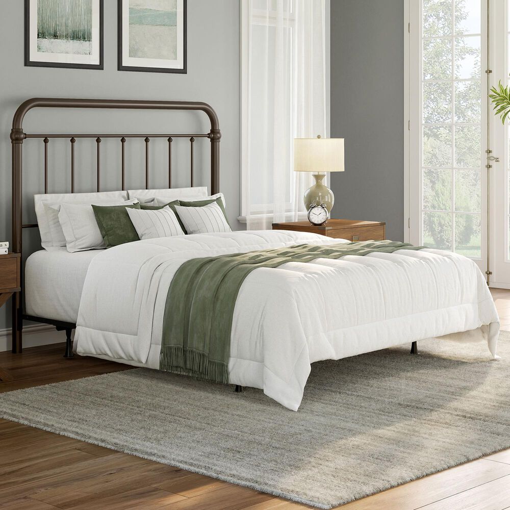 Richlands Furniture Kirkland Full/Queen Slat Metal Bed  in Dark Bronze, , large