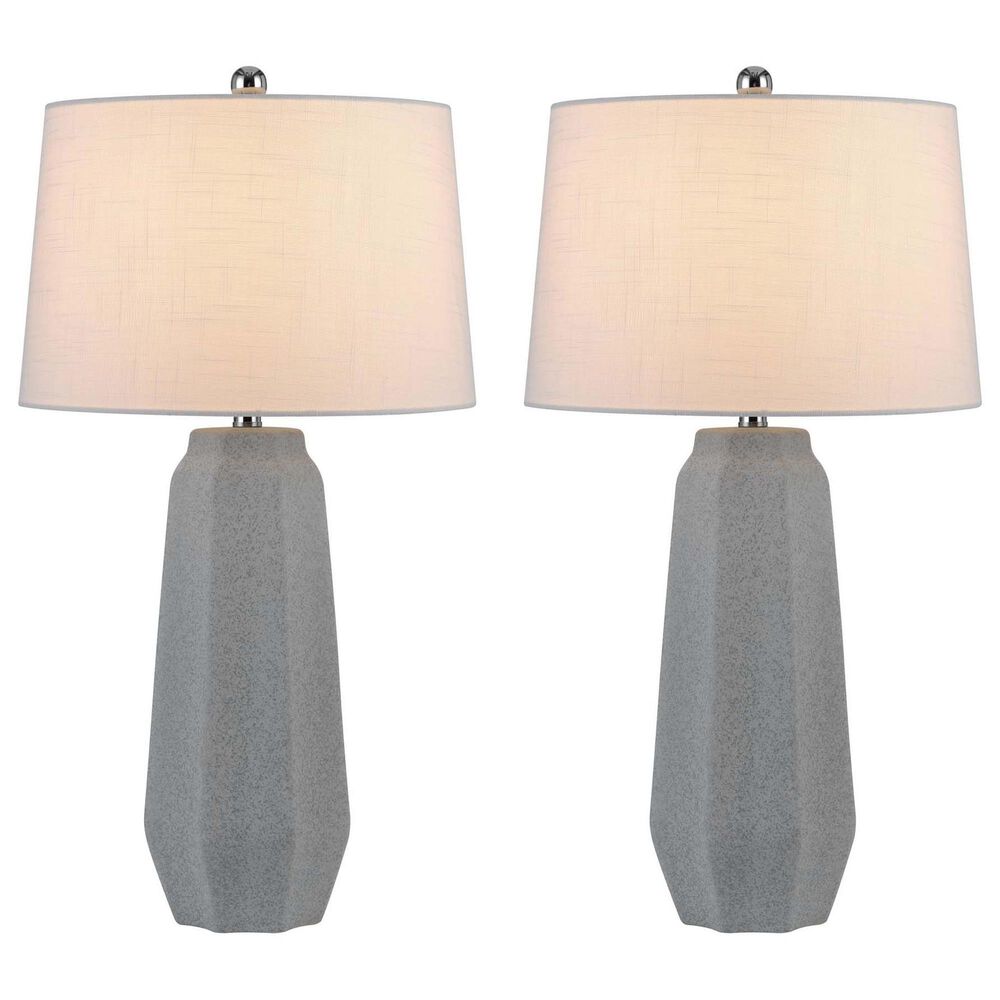 Cal Lighting Drayton Table Lamp in Stone Grey &#40;Set of 2&#41;, , large