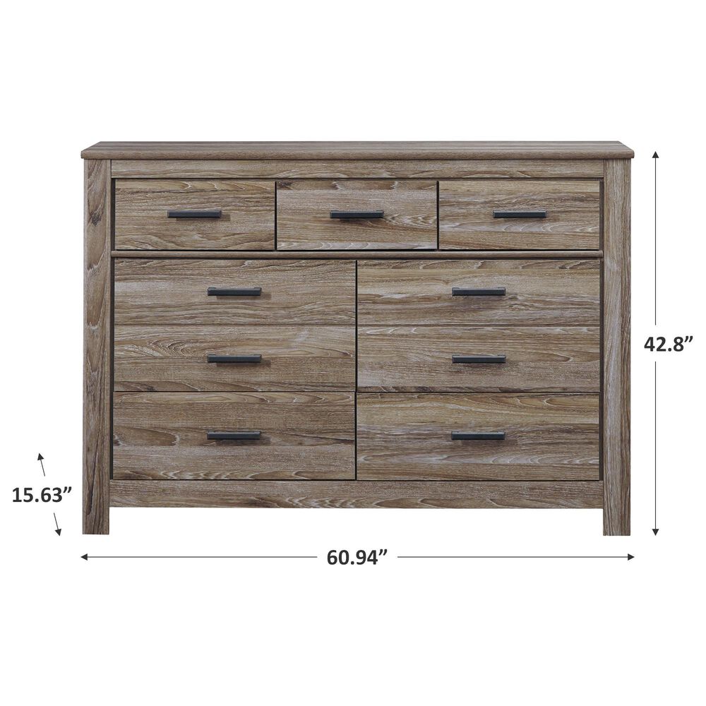 Ashley Zelen 7 Drawer Dresser in Warm Gray, , large