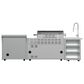 Forno Bulnes 4-Piece Outdoor Kitchen Grill Set with Beverage Center in Stainless Steel and White, , large