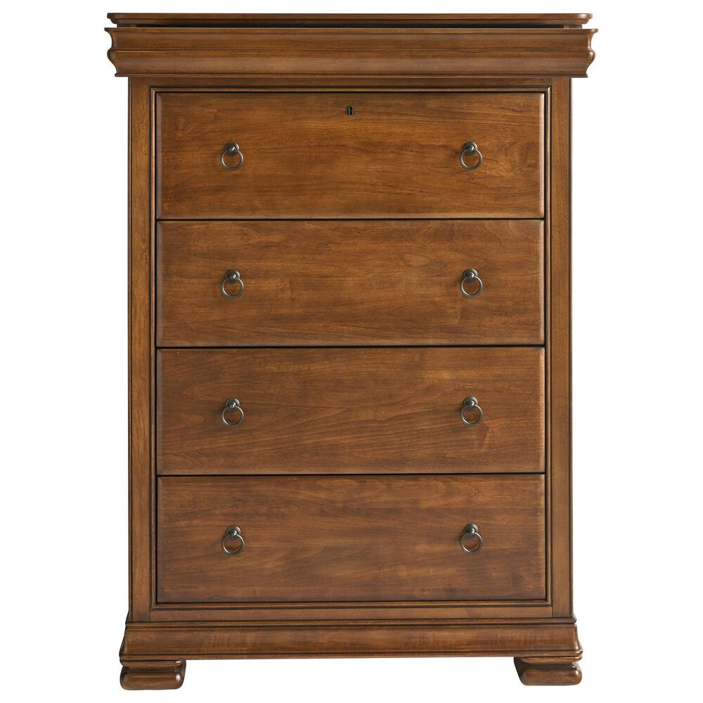 Universal Furniture New Lou 5-Piece King Sleigh Bedroom Set in Cognac, , large