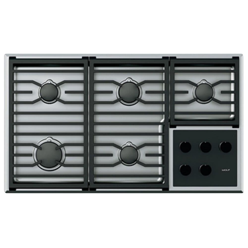 Wolf 36" Liquid Propane Gas Cooktop in Stainless Steel, , large