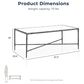 Furniture of America Lalia Coffee Table with Tempered Glass Top and Bullnose Edge in Gun Metal, , large