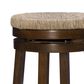 Linon Home Decor Morgan Swivel Counter Stool in Walnut, , large