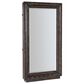 Hooker Furniture Traditions Floor Mirror with Hidden Jewelry Storage in Rich Brown and Grey, , large