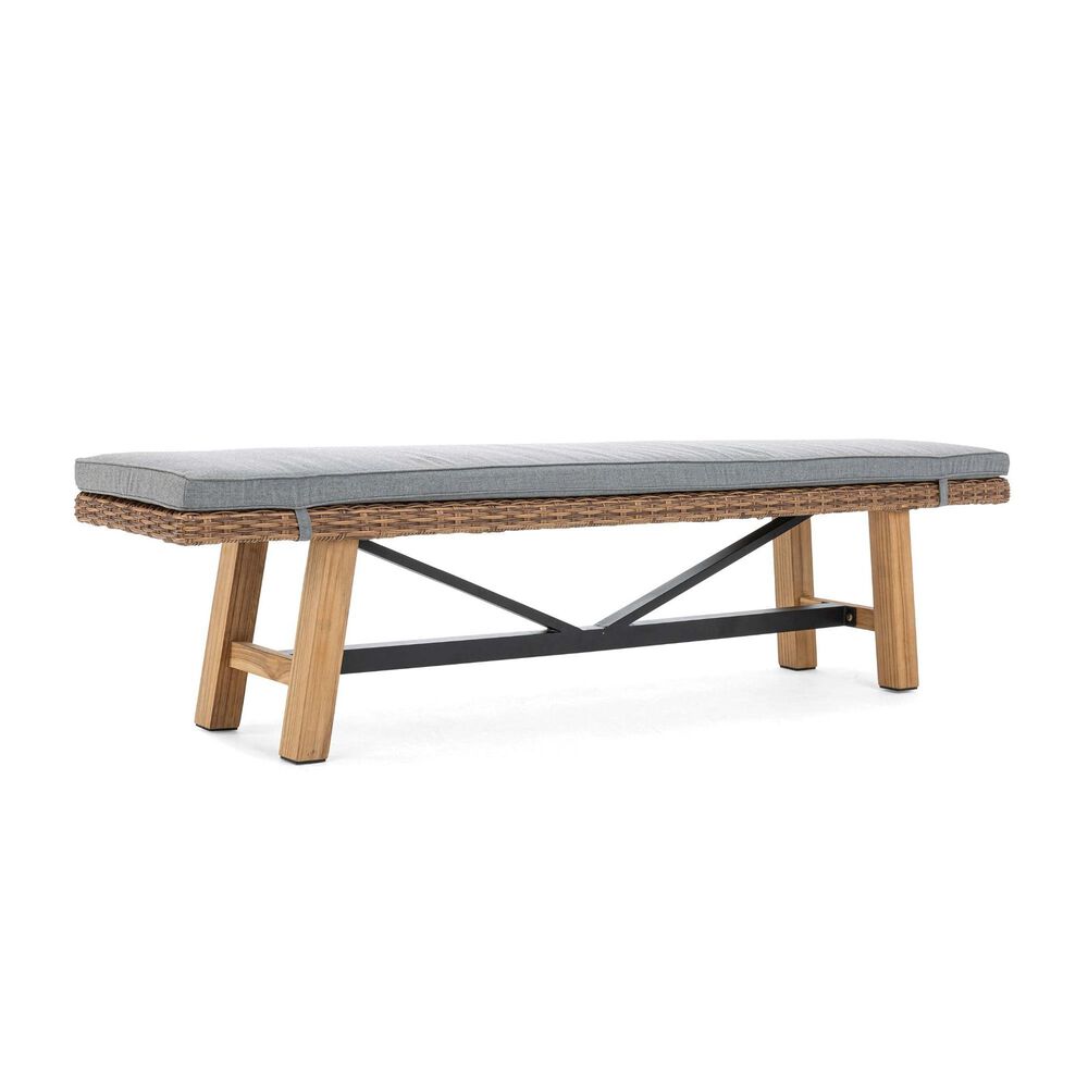 Winston Truss Bench in Cast Slate, , large