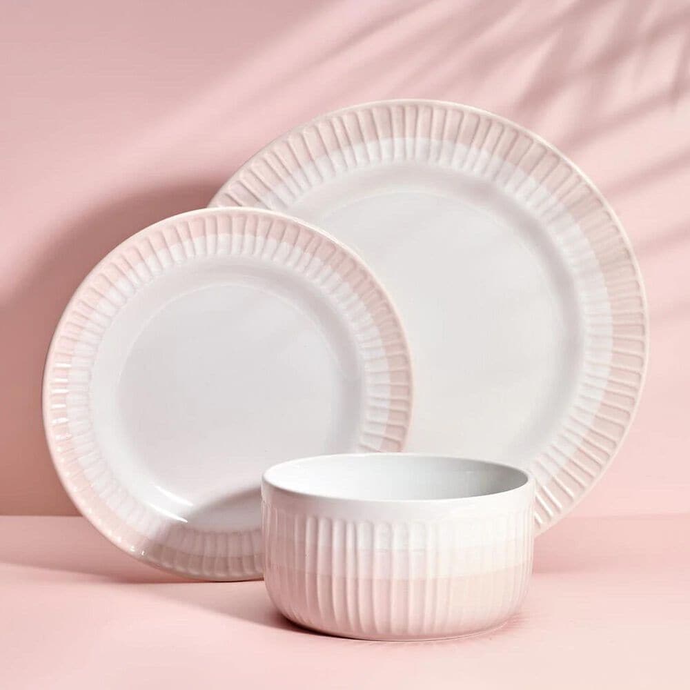 Lifetime Brands Rising Up 12-Piece Dinnerware Set in Blush, , large