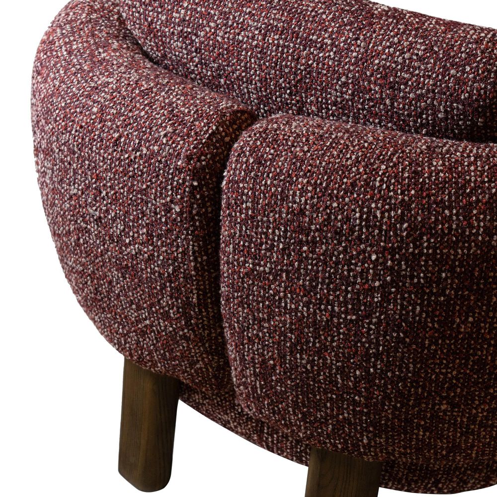 Furniture of America Premier Accent Chair in Burgundy Tweed, , large
