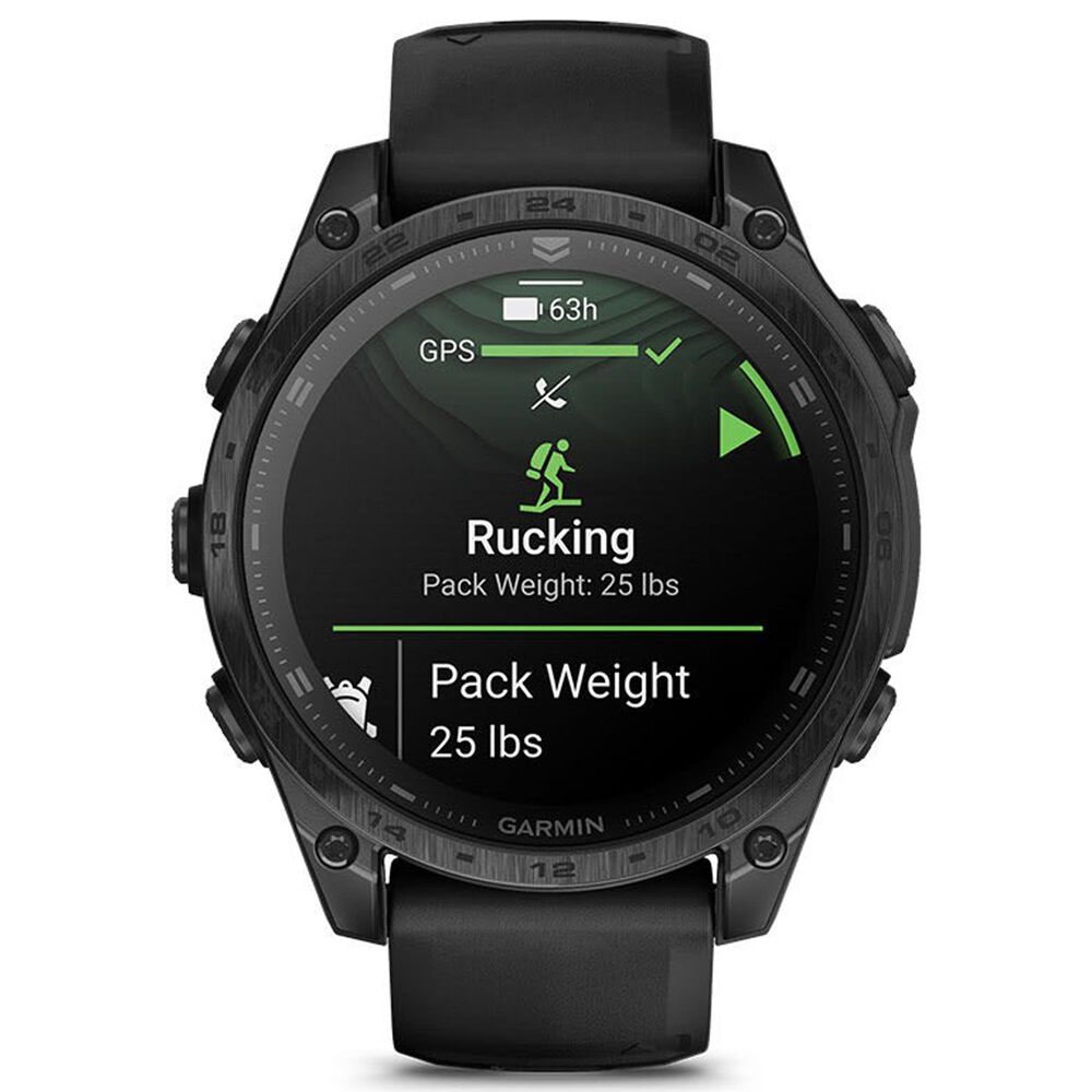 Garmin Tactix 8 AMOLED Smartwatch 47 mm Black Case with Black and Pebble Gray Band, , large