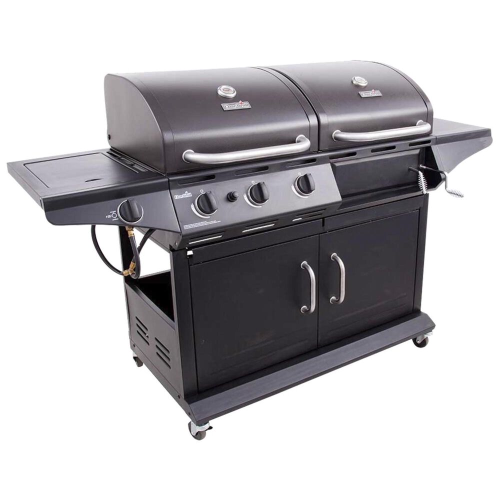 Bevidst Bermad omvendt Char-Broil Deluxe Liquid Propane and Charcoal Combo Grill in Black | NFM