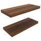 Hearth and Haven 32" Floating Wall Shelf in Walnut (Set of 2), , large