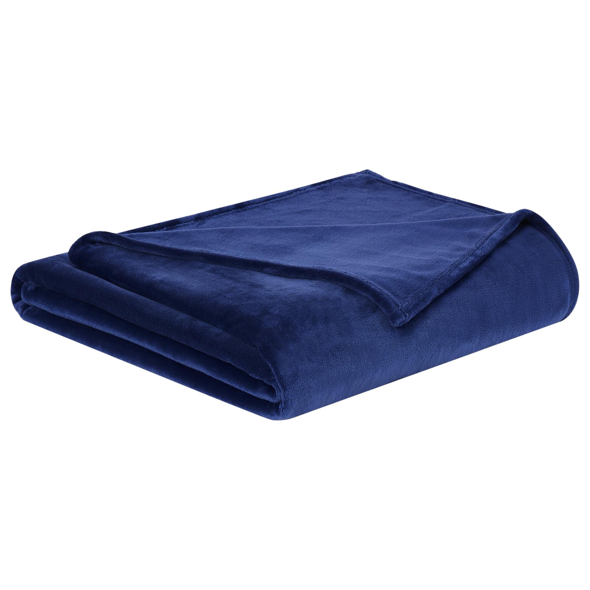 Pem America Truly Soft Velvet Plush King Blanket in Navy NFM
