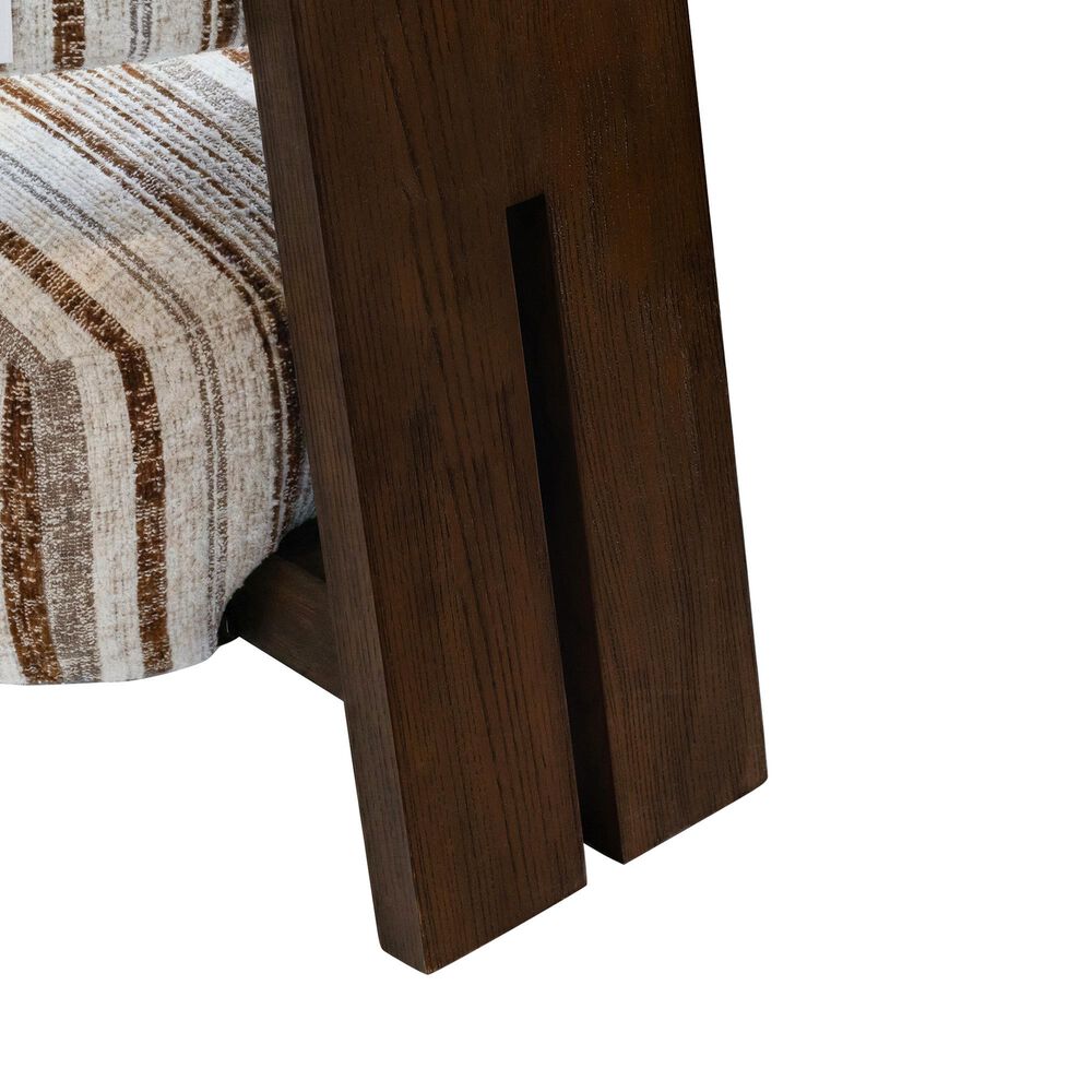 Furniture of America Carson Accent Chair in Malted Linen Stripe, , large