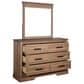 New Heritage Design Coventry Hall 6-Drawer Dresser and Mirror in Pecan, , large