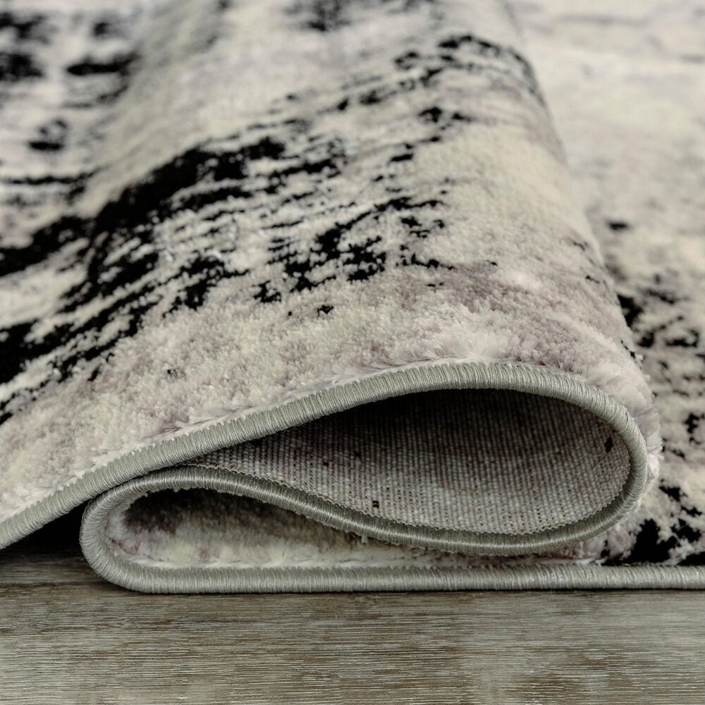 Ashley Zekeman 5&#39;3&quot; x 7&#39;7&quot; Black, Cream and Gray Area Rug, , large