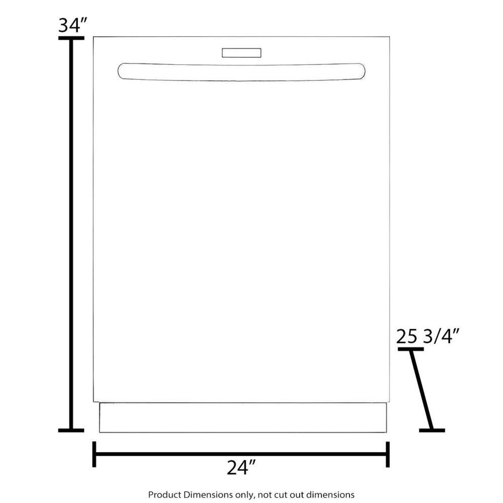 GE Appliances Built-In Dishwasher with Dial in White, , large