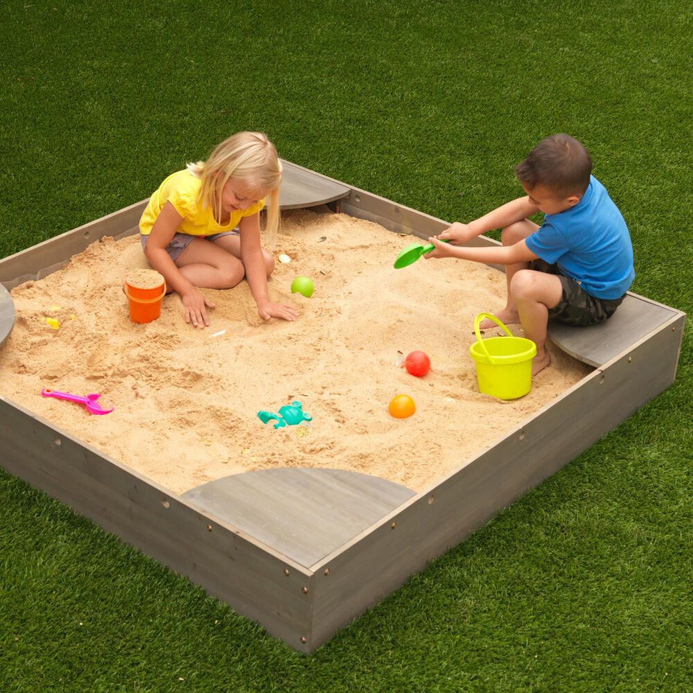 Kidkraft Backyard Sandbox in Gray, , large