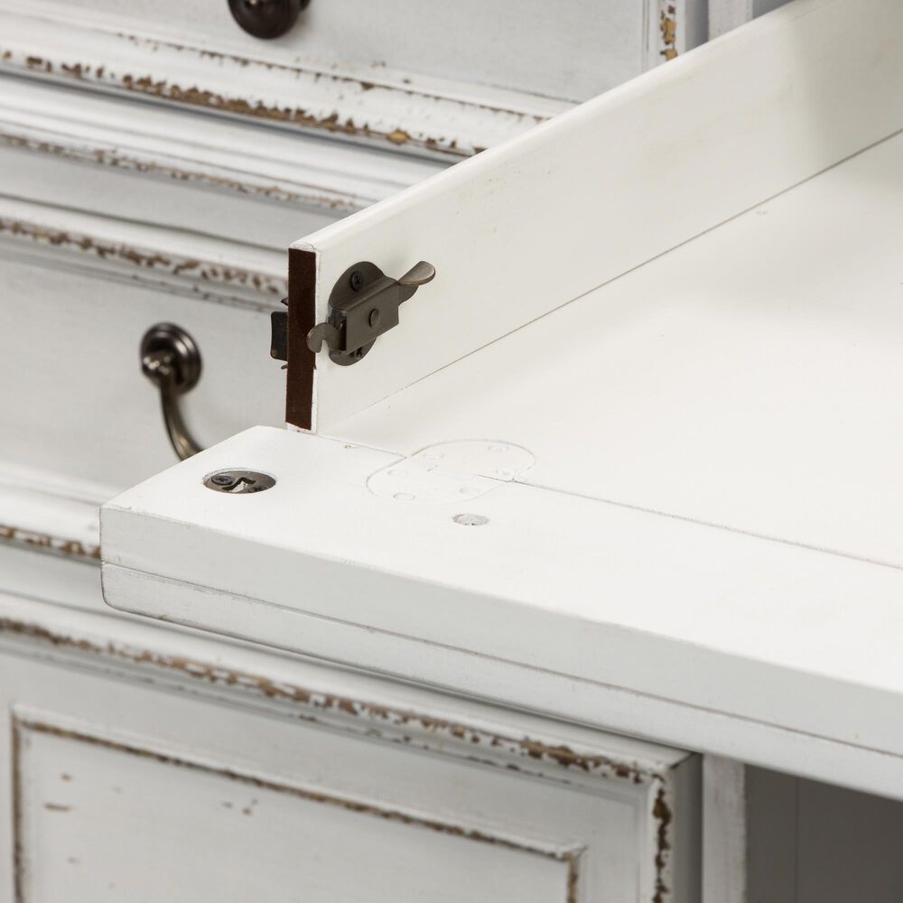 Belle Furnishings Magnolia Manor Jr Executive Desk in White, , large