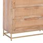 Linon Home Decor Janie 3-Drawer Cabinet in Natural and Gold, , large