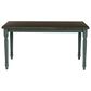 Linon Home Decor Willow Dining Table in Burnished Smoke and Teal - Table Only, , large