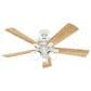 Hunter Crestfield 52" Remote Ceiling Fan with LED Lights in Fresh White, , large