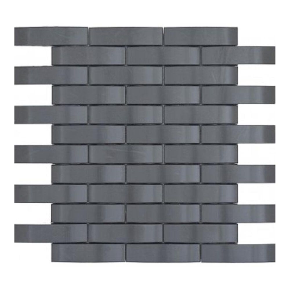 Emser Gleam Graphite 11" x 12" Metal Mosaic Sheet, , large