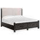 Nicolette Home Plum Creek 4 Piece King Upholstered Storage Bedroom Set in Ravenwood Black, , large
