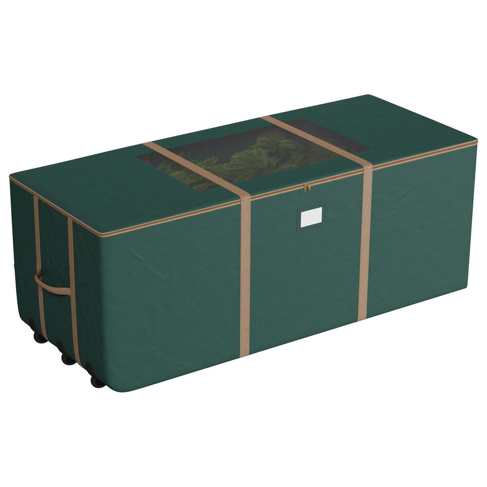 Timberlake 12&#39; Rolling Christmas Tree Storage Bag in Green and Gold, , large