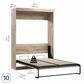 Bestar Pur Full Murphy Bed in Rustic Brown, , large