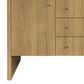 James Martin Vanities Hudson 60" Single Bathroom Vanity in Light Natural Oak with 3 cm Ethereal Noctis Quartz Top, Rectangular Sink and FreePower Wireless Charger, , large