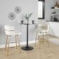 LumiSource Cinch 26" Swivel Counter Stool with Cream Upholstery in Gold (Set of 2), , large