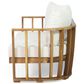 Hearth and Haven 2-Piece Outdoor Conversation Set with Beige Cushion in Teak, , large