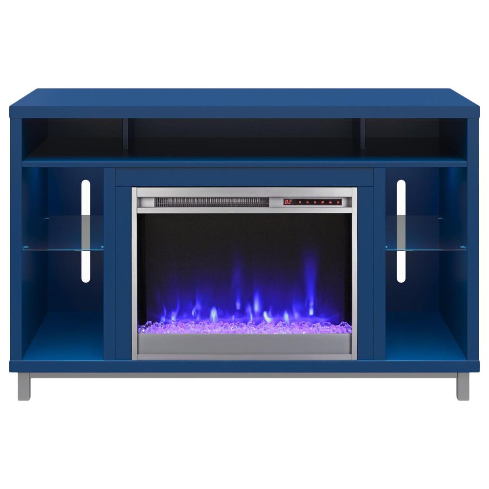 DHP Norton 48 TV Stand with Fireplace in Navy | NFM