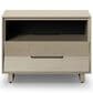 BDI Kava 28" 1-Drawer Nightstand in Washed Oak with Outlets and USB Ports, , large