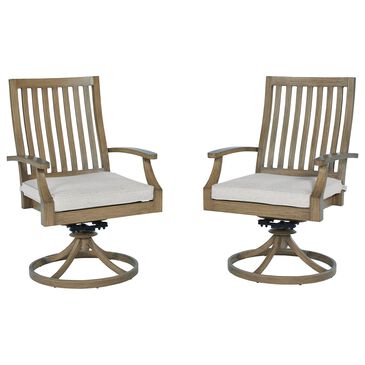 Ashley Rainier Ranch Swivel Chair in Brown (Set of 2), , large