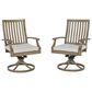 Ashley Rainier Ranch Swivel Chair in Brown (Set of 2), , large