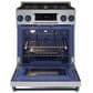 Thor Kitchen Gordon Ramsay 4.55 Cu. Ft. 30" Professional Liquid Propane Range with Navy Blue Handle Kit in Stainless Steel, , large