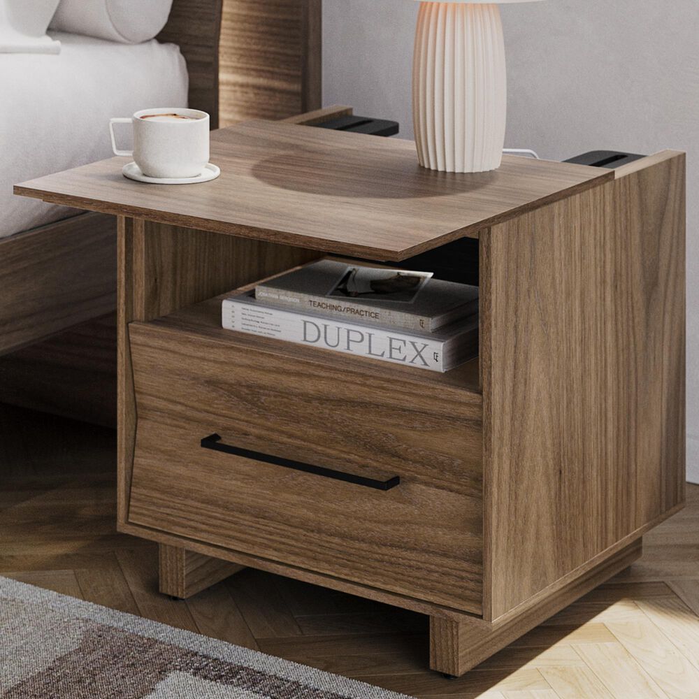 BDI Kava 20&quot; 1-Drawer Nightstand in Natural Walnut, , large