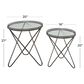 Uma Enterprises Accent Table in Dark Silver (Set of 2), , large